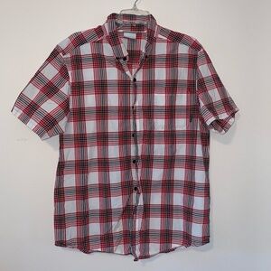 Columbia Short Sleeve Cotton Button Down Shirt Size Large